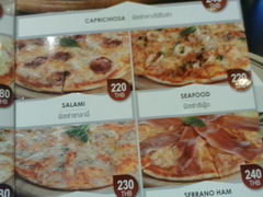 Chiang Mai food prices, Thailand, Pizza lunch