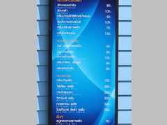Attractions in Chiang Mai, Thailand, Prices for treatments at the salon