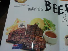 Hua Hin food prices, Thailand, Steak restaurant