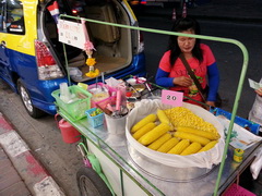 Street food in Pattaya in Thailand, Corn