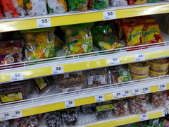 Prices in supermarkets in Pattaya, Dried various fruits