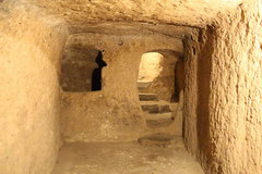 Cappadocia, Turkey, living room in the underground city