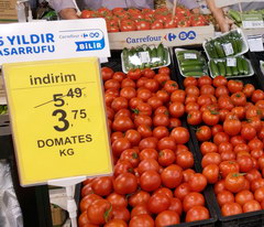 Цены на продукты в магазинах Анталии в Турции, Томаты