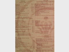 Meals in Hungary, Prices in a restaurant
