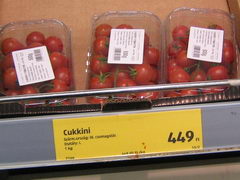 Стоимость продуктов в Будапеште, Помидоры маленькие