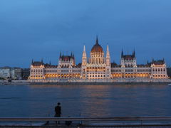 Sights of Budapest, Parliament in the evening