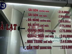 Вьетнам, Транспорт Далата, Цены на проезд из Далата