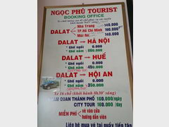 Vietnam, Dalat, Bus Schedule from Dalat to Nha Trang and Ho Chi Minh 