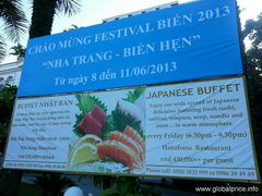 Vietnam, food pricess in Nha Trang, Japanese buffet