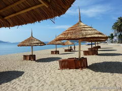 Vietnam, Nha Trang attractions, sunbeds on the beach