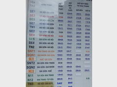 Вьетнам, транспорт в Нячанге, Расписание различных поездов и Нячанга