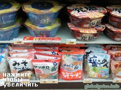 Стоимость продуктов в Японии, Цены на лапшу быстрого приготовления